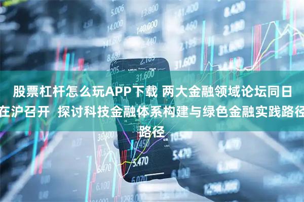 股票杠杆怎么玩APP下载 两大金融领域论坛同日在沪召开 探讨科技金融体系构建与绿色金融实践路径